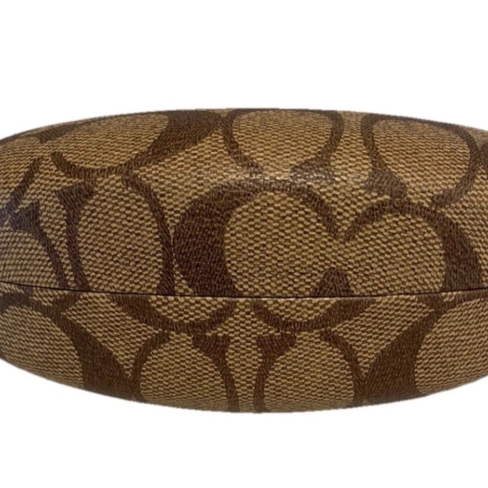 Coach Clamshell Brown Patterned Sunglasses Case - image 3